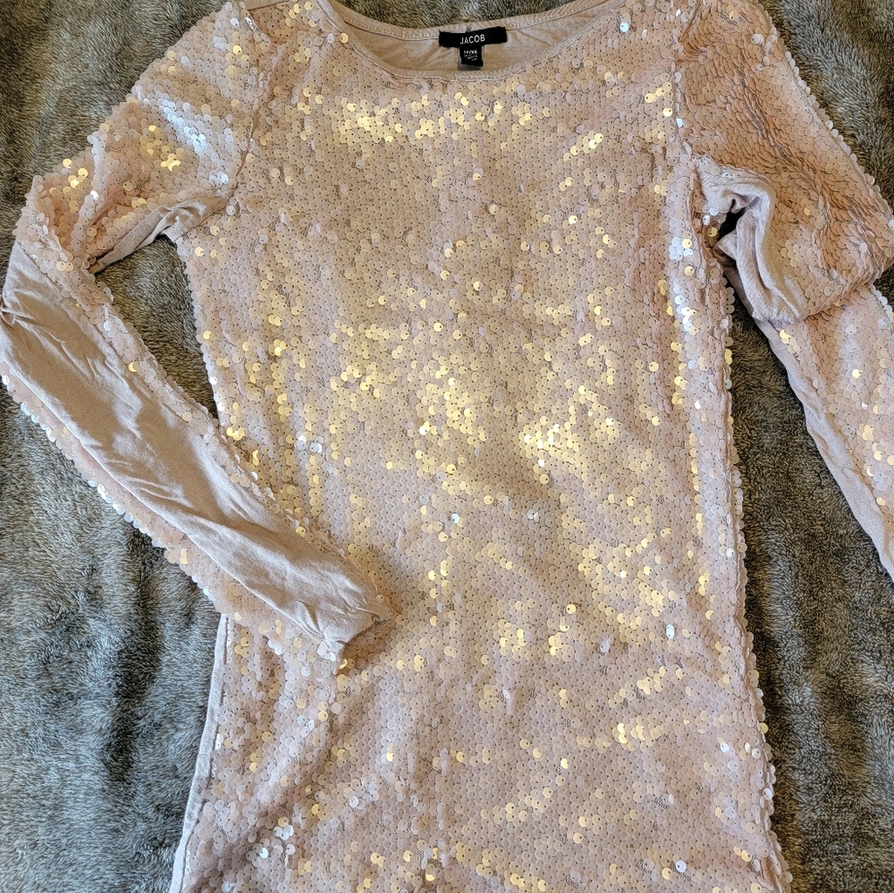 Jacob mermaid scales sequins blouse